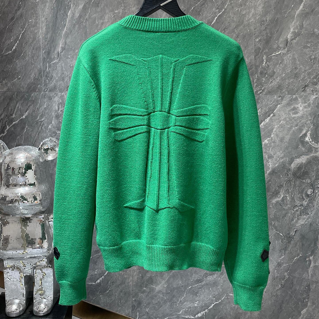 Big Cross Green Wool Sweater™