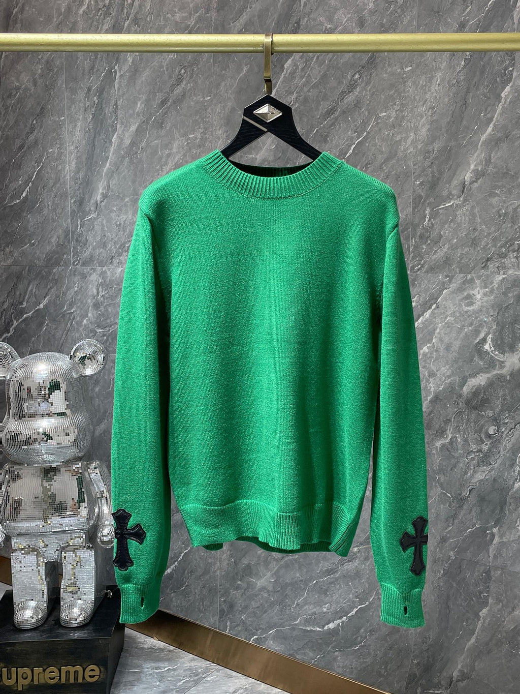 Big Cross Green Wool Sweater™