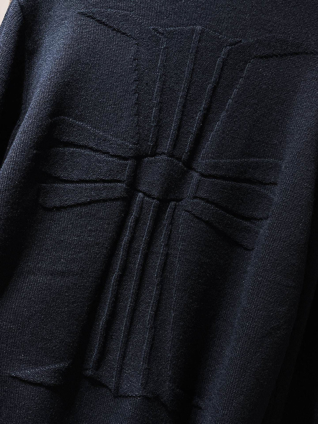 Big Cross Black Wool Sweater™