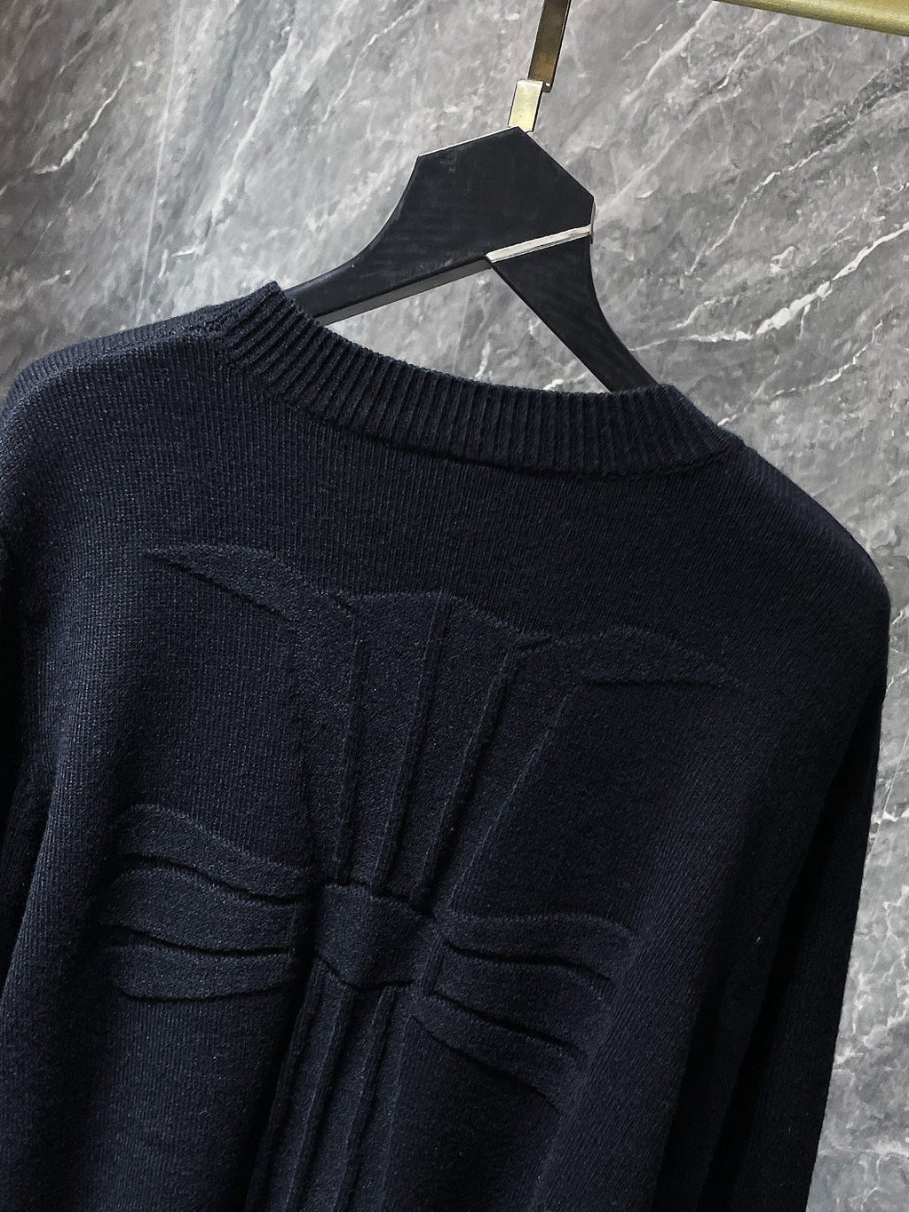 Big Cross Black Wool Sweater™