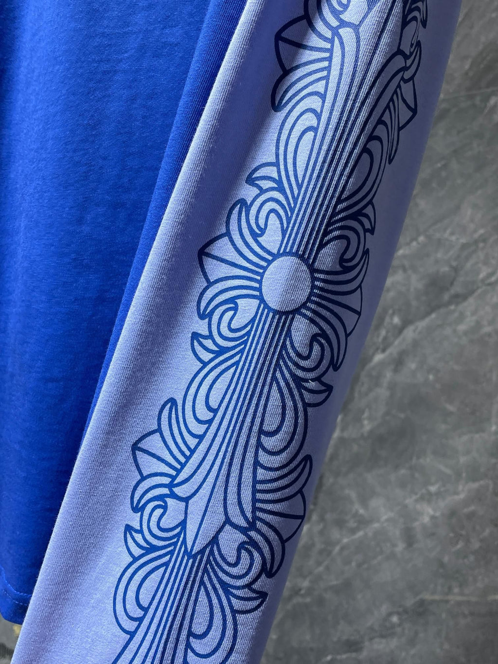 White Typography Logo Two Blue Long Sleeve™