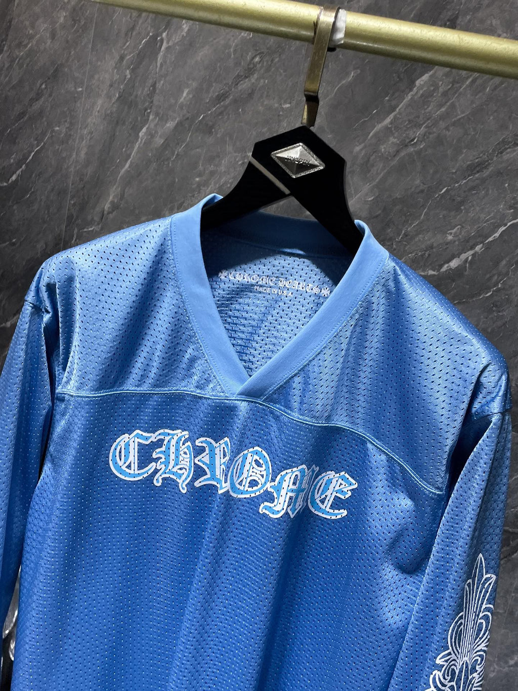Light Blue Mesh Long Sleeve Hockey Jersey™