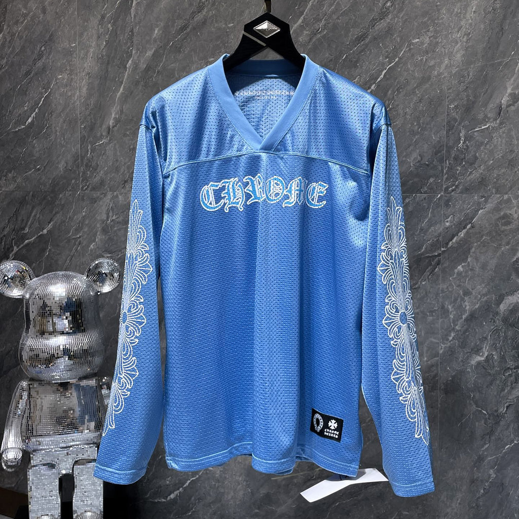 Light Blue Mesh Long Sleeve Hockey Jersey™