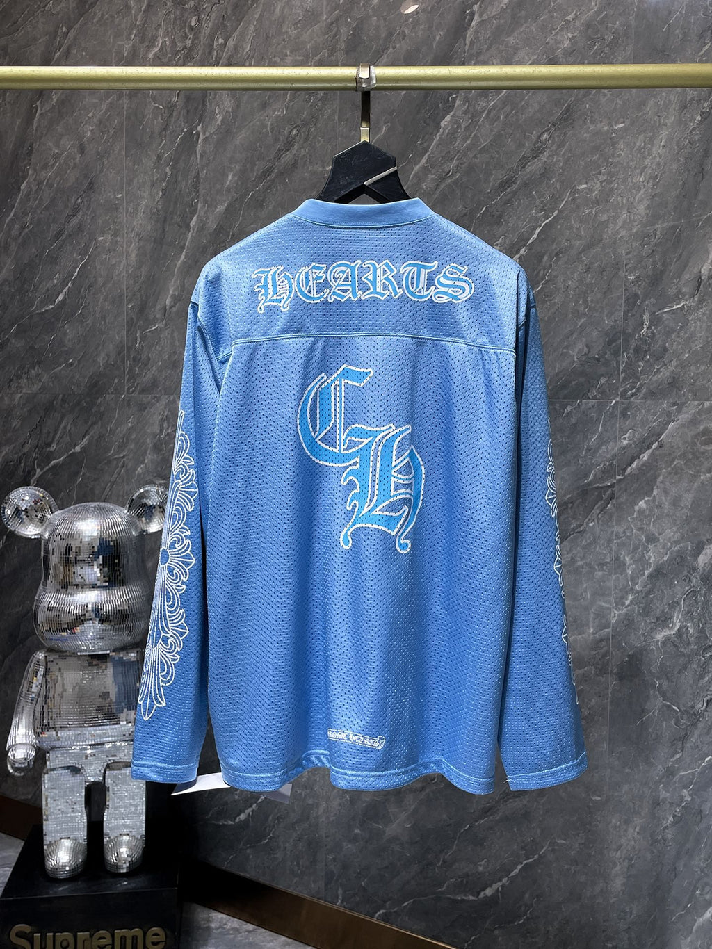 Light Blue Mesh Long Sleeve Hockey Jersey™