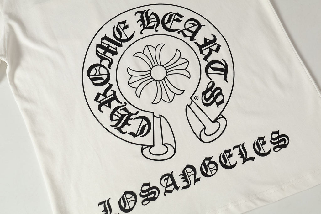 Horse Shoe Logo Los Angeles White T-Shirt™