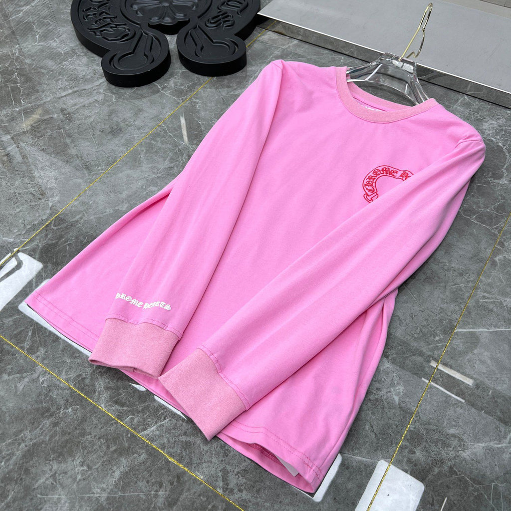 Red Horse Shoe Logo Pink Long Sleeve™
