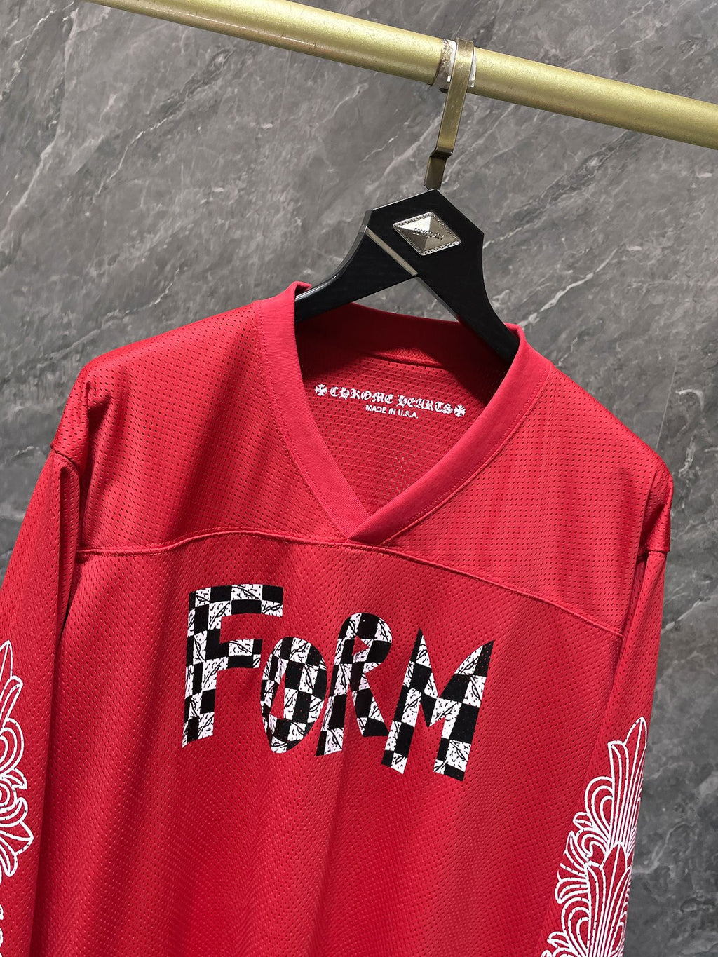Red Mesh Long Sleeve Hockey Jersey™