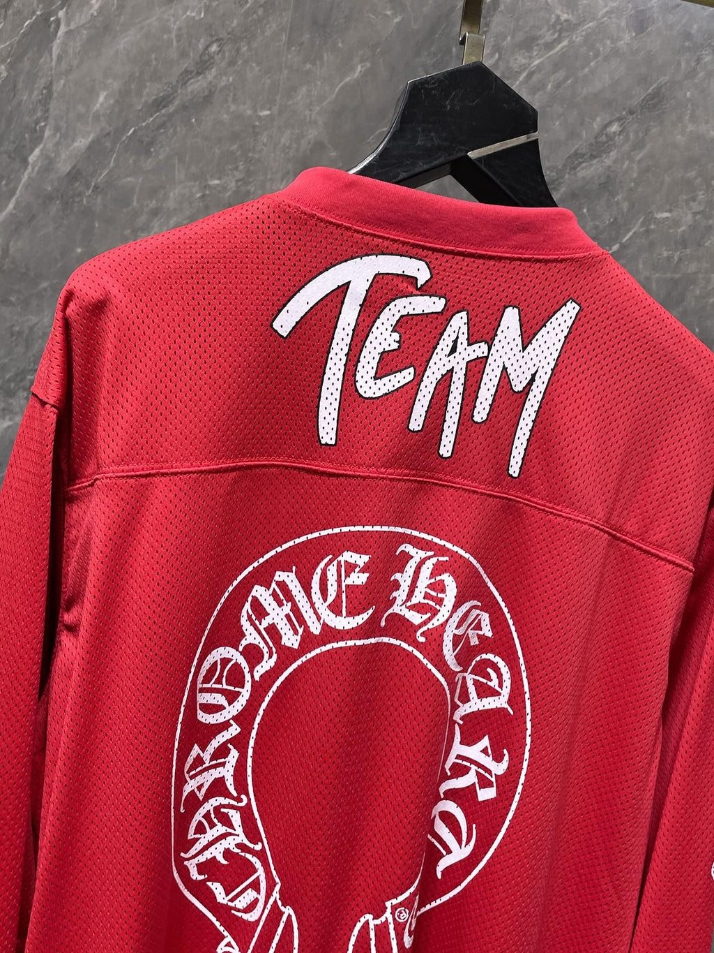 Red Mesh Long Sleeve Hockey Jersey™