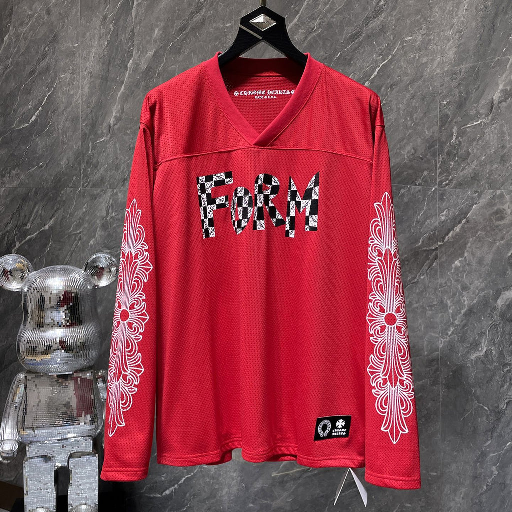 Red Mesh Long Sleeve Hockey Jersey™