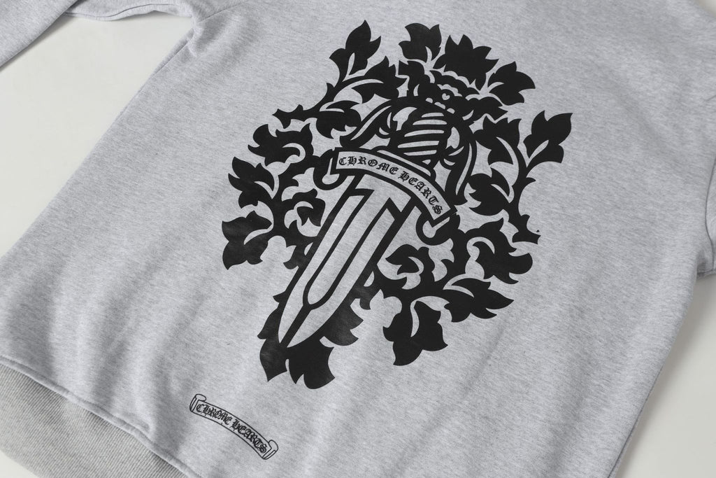 Dagger Emblem Full Zip Grey Hoodie™