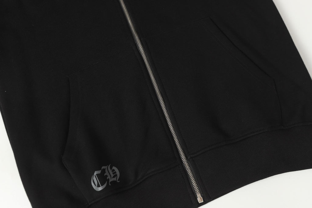 Horse Shoe Logo Osaka Full Zip Black Hoodie™