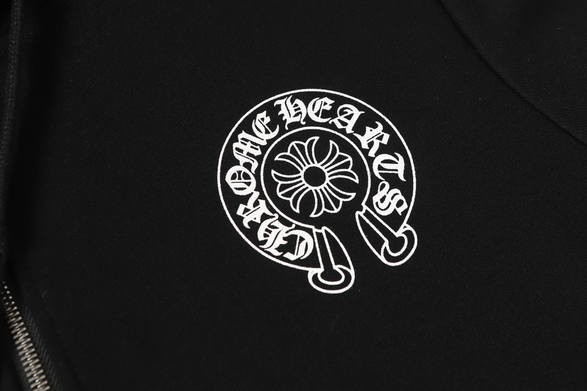 Horse Shoe Logo Osaka Full Zip Black Hoodie™