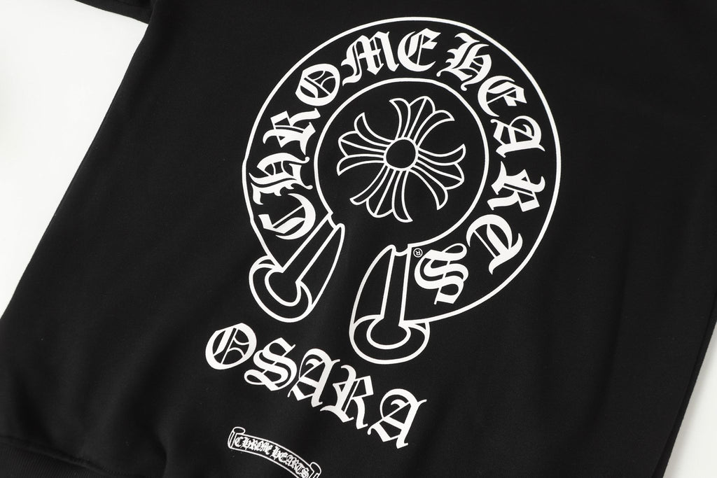Horse Shoe Logo Osaka Full Zip Black Hoodie™