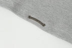Double Black Leather Cross Grey Woven Long Sleeve™