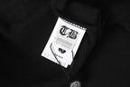 Double Black Leather Cross Black Woven Long Sleeve™
