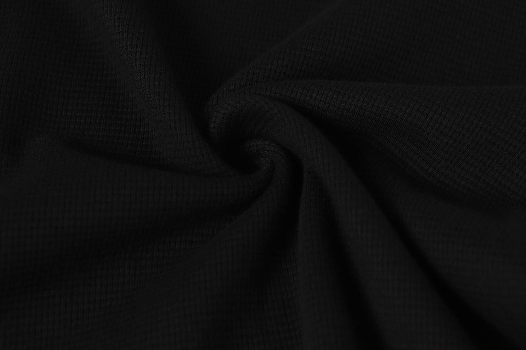 Double Black Leather Cross Black Woven Long Sleeve™