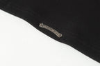 Double Black Leather Cross Black Woven Long Sleeve™