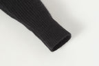 Triple Leather Cross Black Wool Full Zip Hoodie™