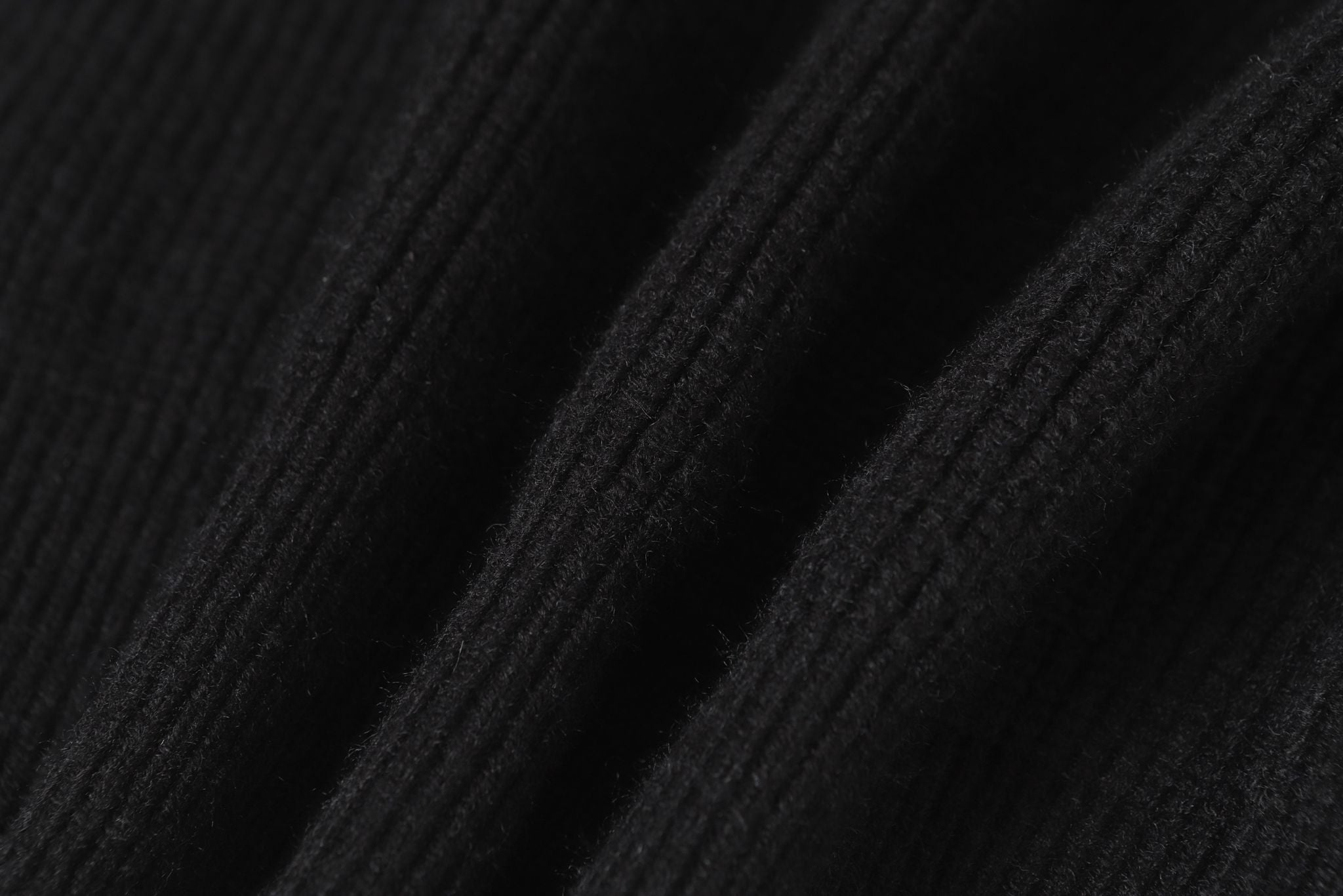 Triple Leather Cross Black Wool Full Zip Hoodie™