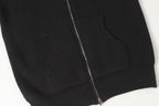 Triple Leather Cross Black Wool Full Zip Hoodie™
