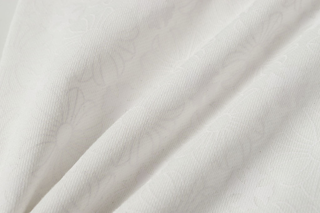 Flower Cross Pattern White Sweatpants™