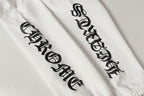 Flower Cross Pattern White Sweatpants™