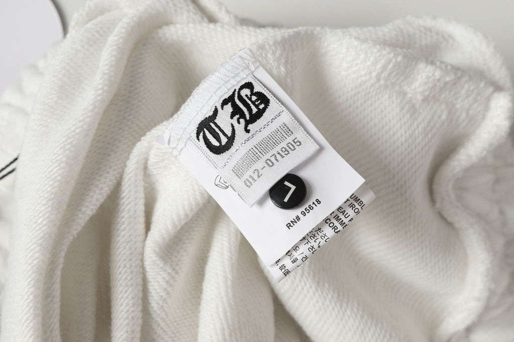 Flower Cross Pattern White Sweatpants™