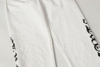 Flower Cross Pattern White Sweatpants™