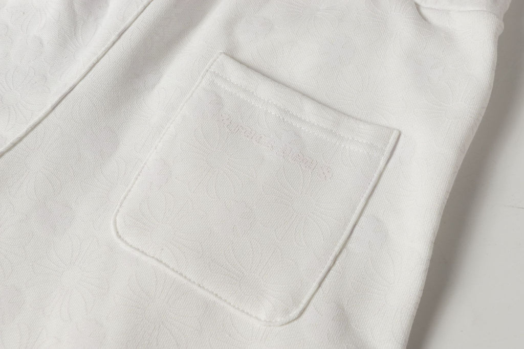 Flower Cross Pattern White Sweatpants™