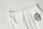 Flower Cross Pattern White Sweatpants™