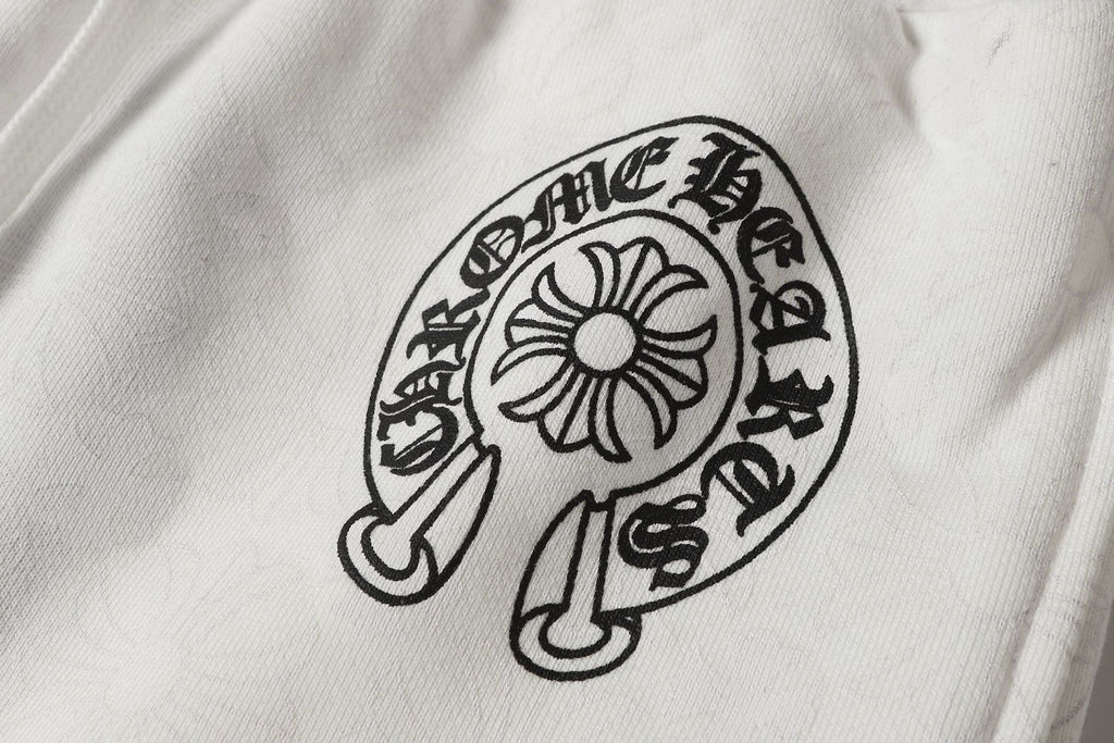 Flower Cross Pattern White Sweatpants™