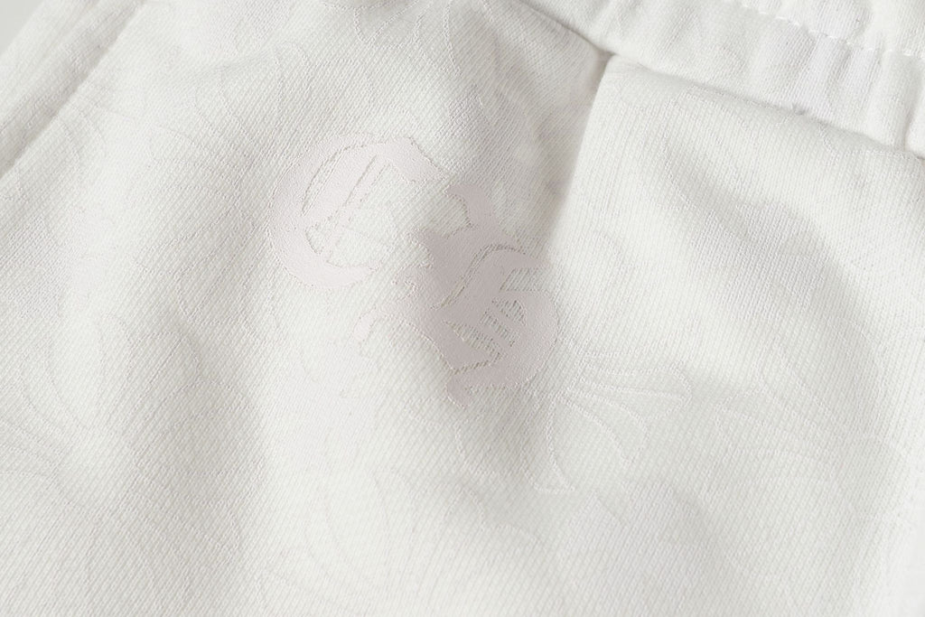 Flower Cross Pattern White Sweatpants™
