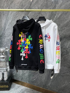 Multi Color Crosses Black Hoodie™