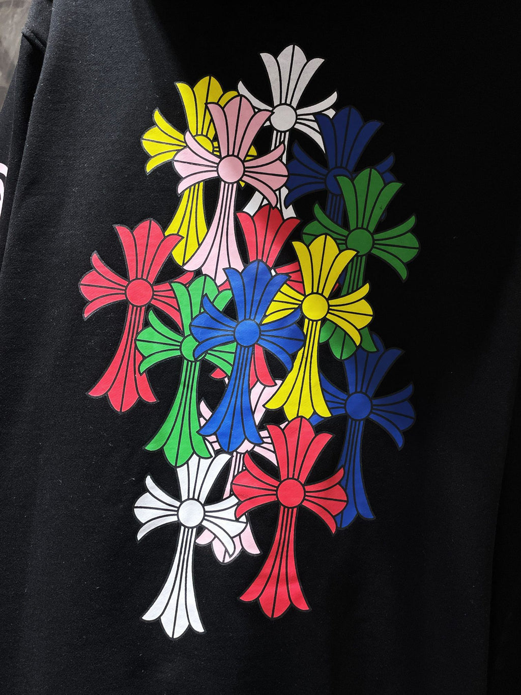 Multi Color Crosses Black Hoodie™
