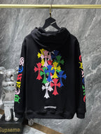 Multi Color Crosses Black Hoodie™
