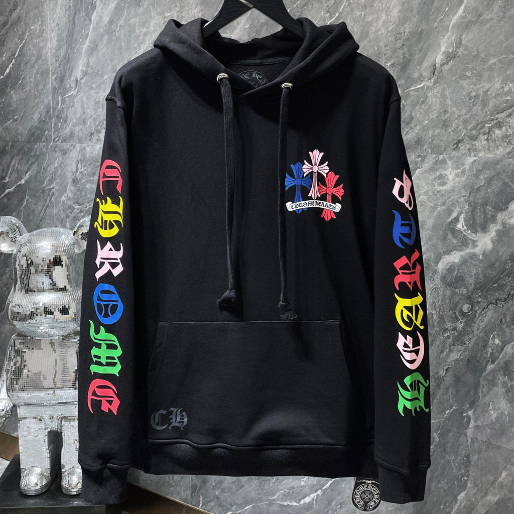 Multi Color Crosses Black Hoodie™