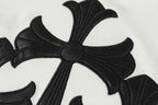 Black Leather Triple Cross F You White T-Shirt™