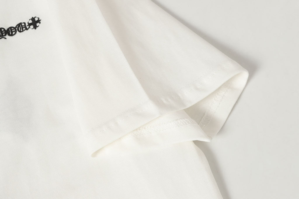 Black Leather Triple Cross F You White T-Shirt™