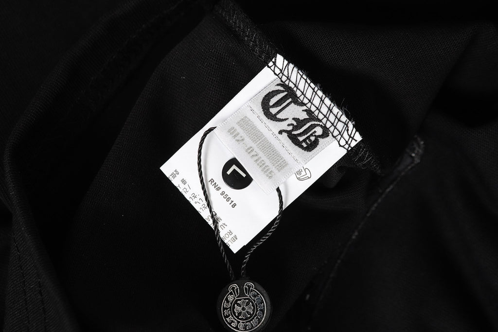 Black Leather Triple Cross F You Black T-Shirt™