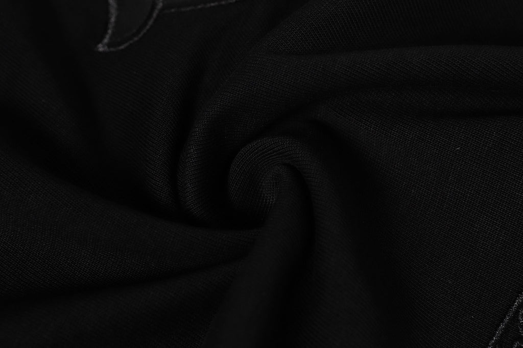 Black Leather Triple Cross F You Black T-Shirt™