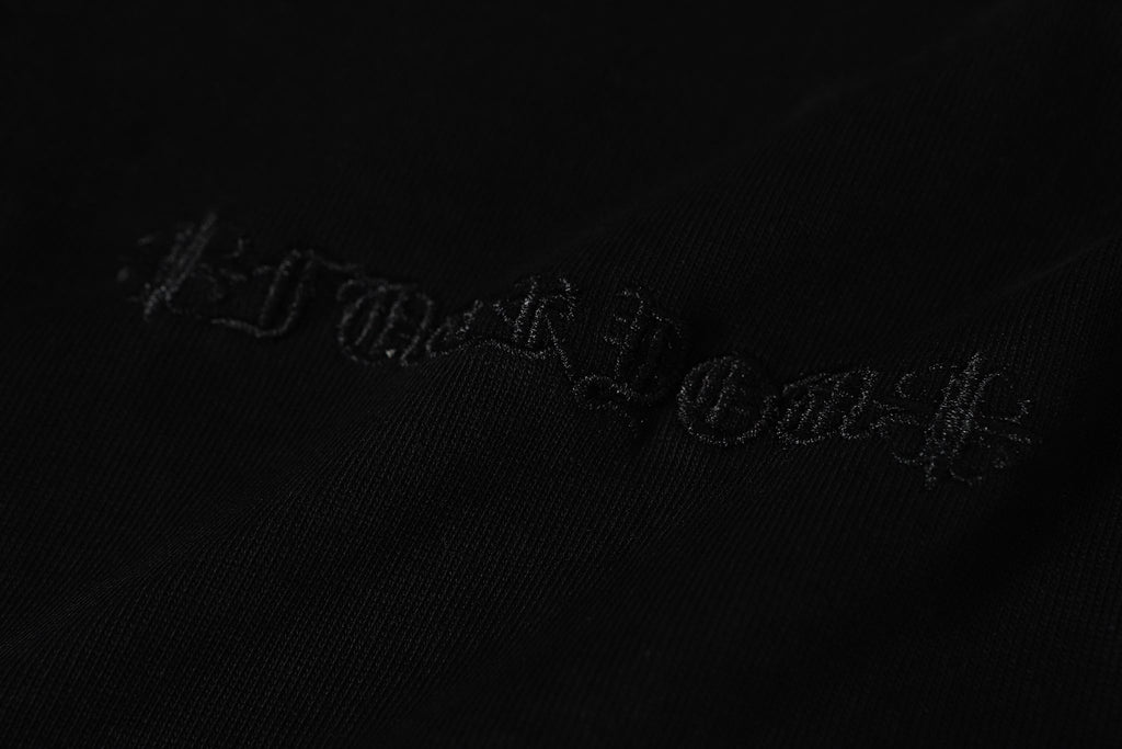 Black Leather Triple Cross F You Black T-Shirt™