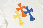Multi Color Leather Triple Cross F You White T-Shirt™