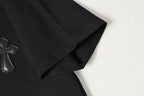 Black Leather Cross Brand Collab Black T-Shirt™