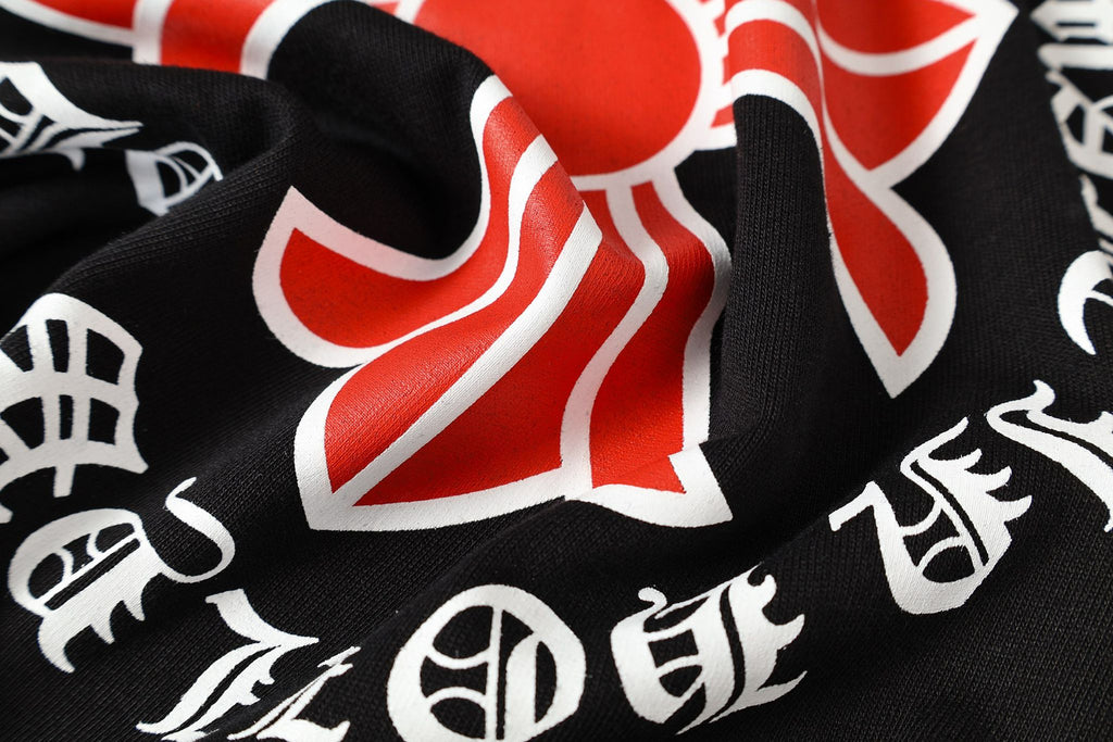 Red Flower Cross Black T-Shirt™