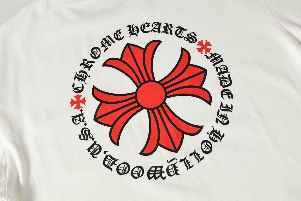 Red Flower Cross White T-Shirt™