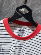 Red Collar Grey Striped Long Sleeve™