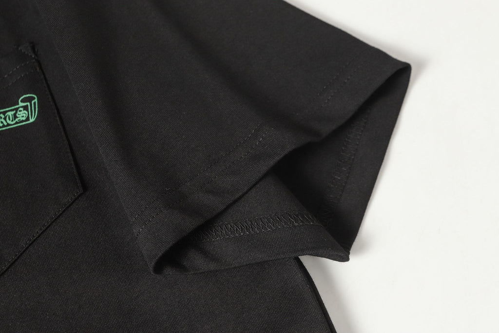 Green Crosses Black Pocket T-Shirt™