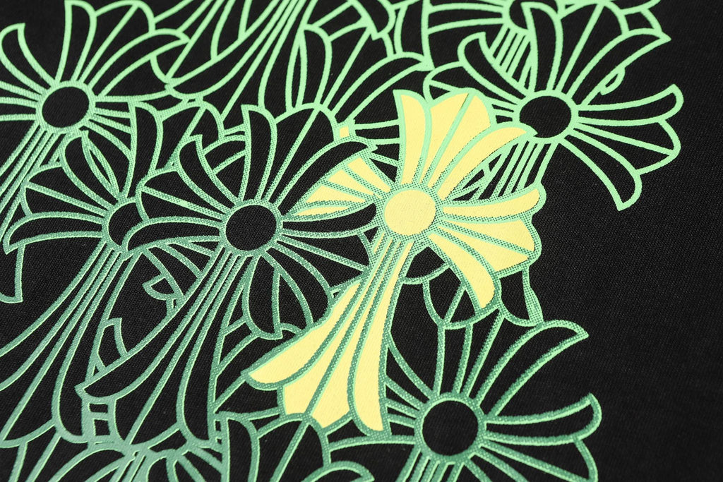 Green Crosses Black Pocket T-Shirt™