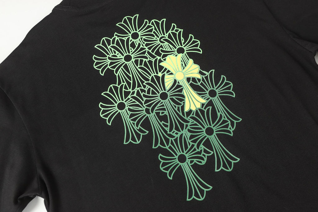 Green Crosses Black Pocket T-Shirt™