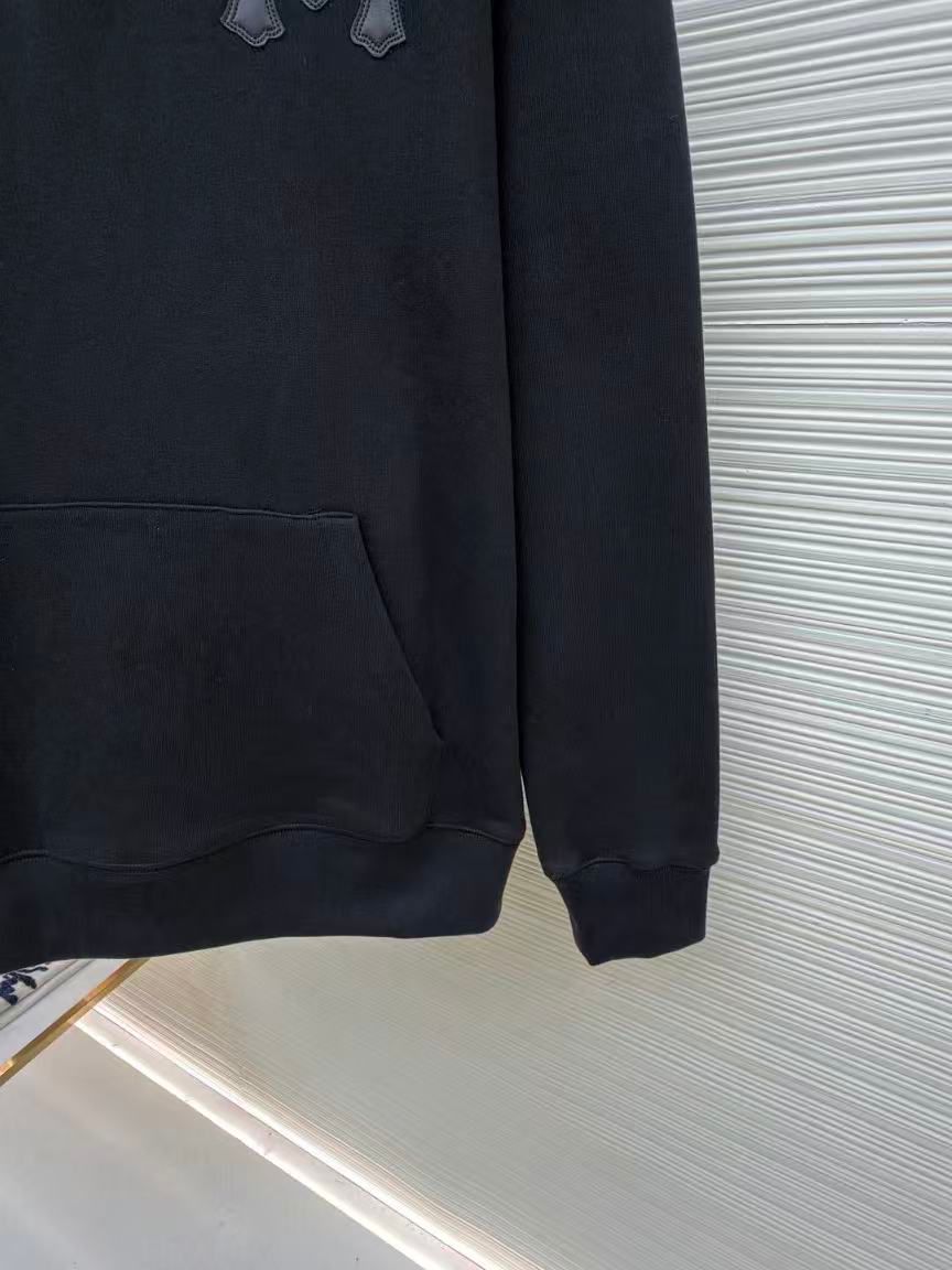Black Leather Triple Cross Black Quarter Zip Sweater™